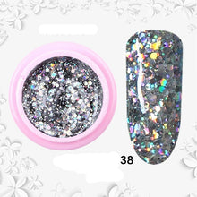 Load image into Gallery viewer, 8ml nail glitter Sequins powder uv gel polish hybrid semi permanent soak off led nail gel varnish long lasting nail Lacquer
