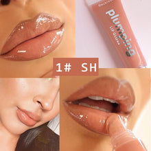 Load image into Gallery viewer, Moisturizing Gloss Plumping Lip Gloss Lip Plumper Makeup Glitter Nutritious Liquid Lipstick Cherry Mineral Oil Clear Lip Gloss
