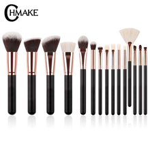 Load image into Gallery viewer, CHMAKE brushes Rose Gold / Black Professional Makeup Brushes Set Foundation Powder Make up brush Pencil natural-synthetic hair
