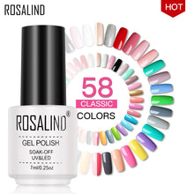 Load image into Gallery viewer, ROSALIND Gel Nail Polish Semi Permanent Nail Art Base And Top Coat Hybrid Varnishes All For Manicure Gel Lacquer Polish Primer
