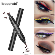 Load image into Gallery viewer, ibcccndc 2305 Makeup Black Eye Liner Liquid Pencil Quick Dry Waterproof Black Double-ended Makeup Stamps Wing Eyeliner Pencil
