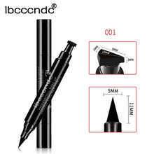 Load image into Gallery viewer, ibcccndc 2305 Makeup Black Eye Liner Liquid Pencil Quick Dry Waterproof Black Double-ended Makeup Stamps Wing Eyeliner Pencil
