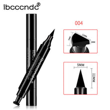 Load image into Gallery viewer, ibcccndc 2305 Makeup Black Eye Liner Liquid Pencil Quick Dry Waterproof Black Double-ended Makeup Stamps Wing Eyeliner Pencil
