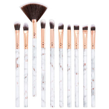Load image into Gallery viewer, 10Pcs/Set Makeup Brushes Professional Marbling Handle Powder Foundation Eyeshadow Lip Make Up Brushes Set Beauty Tools
