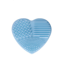 Load image into Gallery viewer, Silicone Heart Shape Makeup Brush Cleaner Cosmetic Cleaning Tool Washing Brush Color heart shaped makeup brush wash H30314
