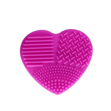 Load image into Gallery viewer, Silicone Heart Shape Makeup Brush Cleaner Cosmetic Cleaning Tool Washing Brush Color heart shaped makeup brush wash H30314
