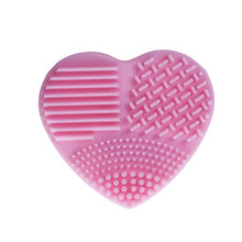 Load image into Gallery viewer, Silicone Heart Shape Makeup Brush Cleaner Cosmetic Cleaning Tool Washing Brush Color heart shaped makeup brush wash H30314
