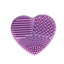 Load image into Gallery viewer, Silicone Heart Shape Makeup Brush Cleaner Cosmetic Cleaning Tool Washing Brush Color heart shaped makeup brush wash H30314
