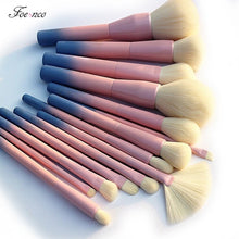 Load image into Gallery viewer, Gradient Color Pro 14pcs Makeup Brushes Set Cosmetic Powder Foundation Eyeshadow Eyeliner Brush Kits Make Up Brush Tool
