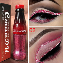 Load image into Gallery viewer, New Professional Makeup Cola Liquid Shimmer Glitter Eyes Liner Waterproof Easy To Wear Make Up Pigment Red White Gold Eyeliner
