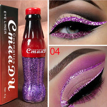 Load image into Gallery viewer, New Professional Makeup Cola Liquid Shimmer Glitter Eyes Liner Waterproof Easy To Wear Make Up Pigment Red White Gold Eyeliner
