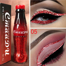 Load image into Gallery viewer, New Professional Makeup Cola Liquid Shimmer Glitter Eyes Liner Waterproof Easy To Wear Make Up Pigment Red White Gold Eyeliner
