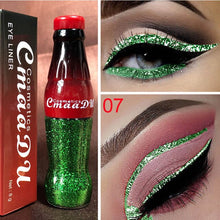 Load image into Gallery viewer, New Professional Makeup Cola Liquid Shimmer Glitter Eyes Liner Waterproof Easy To Wear Make Up Pigment Red White Gold Eyeliner
