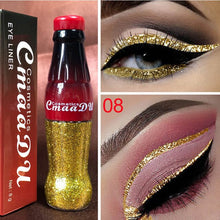 Load image into Gallery viewer, New Professional Makeup Cola Liquid Shimmer Glitter Eyes Liner Waterproof Easy To Wear Make Up Pigment Red White Gold Eyeliner
