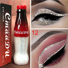 Load image into Gallery viewer, New Professional Makeup Cola Liquid Shimmer Glitter Eyes Liner Waterproof Easy To Wear Make Up Pigment Red White Gold Eyeliner
