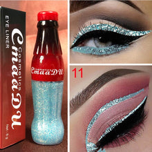 Load image into Gallery viewer, New Professional Makeup Cola Liquid Shimmer Glitter Eyes Liner Waterproof Easy To Wear Make Up Pigment Red White Gold Eyeliner
