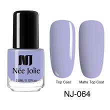 Load image into Gallery viewer, NEE JOLIE Matte Effetc Nail Polish Black Pure Nail Color Pink Nail Art Oily Polish Varnish Manicure Nail Art Lacquer Varnish
