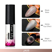 Load image into Gallery viewer, Four Lily 9D Galaxy Cat Eye UV Gel Polish Chameleon Magnetic Soak Off Nail Art Gel Lacquer 5ml Long Lasting Nail Art Gel Varnish
