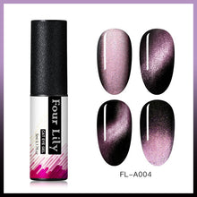 Load image into Gallery viewer, Four Lily 9D Galaxy Cat Eye UV Gel Polish Chameleon Magnetic Soak Off Nail Art Gel Lacquer 5ml Long Lasting Nail Art Gel Varnish
