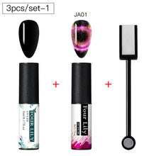 Load image into Gallery viewer, Four Lily 9D Galaxy Cat Eye UV Gel Polish Chameleon Magnetic Soak Off Nail Art Gel Lacquer 5ml Long Lasting Nail Art Gel Varnish
