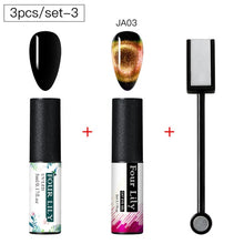 Load image into Gallery viewer, Four Lily 9D Galaxy Cat Eye UV Gel Polish Chameleon Magnetic Soak Off Nail Art Gel Lacquer 5ml Long Lasting Nail Art Gel Varnish
