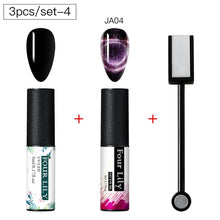 Load image into Gallery viewer, Four Lily 9D Galaxy Cat Eye UV Gel Polish Chameleon Magnetic Soak Off Nail Art Gel Lacquer 5ml Long Lasting Nail Art Gel Varnish
