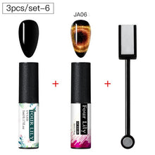 Load image into Gallery viewer, Four Lily 9D Galaxy Cat Eye UV Gel Polish Chameleon Magnetic Soak Off Nail Art Gel Lacquer 5ml Long Lasting Nail Art Gel Varnish
