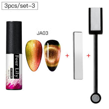 Load image into Gallery viewer, Four Lily 9D Galaxy Cat Eye UV Gel Polish Chameleon Magnetic Soak Off Nail Art Gel Lacquer 5ml Long Lasting Nail Art Gel Varnish
