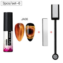 Load image into Gallery viewer, Four Lily 9D Galaxy Cat Eye UV Gel Polish Chameleon Magnetic Soak Off Nail Art Gel Lacquer 5ml Long Lasting Nail Art Gel Varnish
