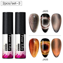 Load image into Gallery viewer, Four Lily 9D Galaxy Cat Eye UV Gel Polish Chameleon Magnetic Soak Off Nail Art Gel Lacquer 5ml Long Lasting Nail Art Gel Varnish
