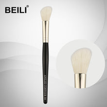 Load image into Gallery viewer, BEILI 1 Piece100% Real Goat Hair Black handle Highlight Blush Long Hair Single Makeup Brushes 06#
