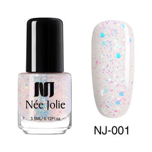 Load image into Gallery viewer, NEE JOLIE 3.5ml Shimmer Sequins Nail Polish Dream Color Pink Gold Purple Flake Nail Art Varnish Design Glitter Nail Polish
