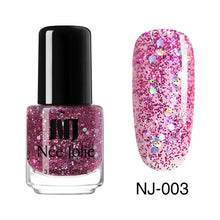 Load image into Gallery viewer, NEE JOLIE 3.5ml Shimmer Sequins Nail Polish Dream Color Pink Gold Purple Flake Nail Art Varnish Design Glitter Nail Polish
