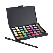 Load image into Gallery viewer, New Eye Makeup Nudes Palette 40 Color Matte Eyeshadow Pallete Glitter Powder Eye Shadows Earth Brush Set Stamps Pigment TSLM2
