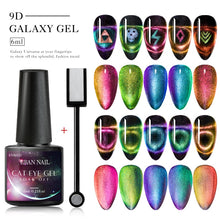 Load image into Gallery viewer, RBAN NAIL 9D Magnetic Cat Eye Gel Nail Polish Galaxy Chameleon Soak Off Nail Polish Gel Long Lasting Shining UV LED Nail Lacquer
