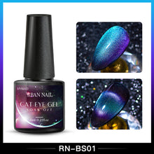 Load image into Gallery viewer, RBAN NAIL 9D Magnetic Cat Eye Gel Nail Polish Galaxy Chameleon Soak Off Nail Polish Gel Long Lasting Shining UV LED Nail Lacquer
