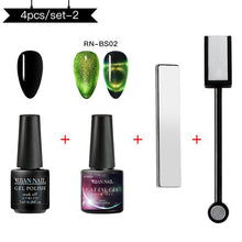 Load image into Gallery viewer, RBAN NAIL 9D Magnetic Cat Eye Gel Nail Polish Galaxy Chameleon Soak Off Nail Polish Gel Long Lasting Shining UV LED Nail Lacquer
