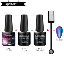 Load image into Gallery viewer, RBAN NAIL 9D Magnetic Cat Eye Gel Nail Polish Galaxy Chameleon Soak Off Nail Polish Gel Long Lasting Shining UV LED Nail Lacquer
