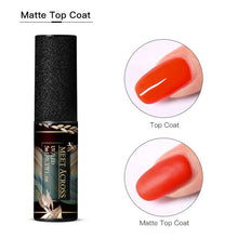 Load image into Gallery viewer, MEET ACROSS Color UV Gel Nail Polish Matte Effect Nail Gel Need Matte Top Coat Soak Off Nail Art Gel Varnish Lacquer Manicure
