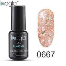 Load image into Gallery viewer, Inagla Nail Polish 8ml Diamond Series Varnish Glitter Nail Art Lacquer Polish Hybrid Varnish Gel Polish 108 UV Color Gel Vernis
