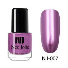 Load image into Gallery viewer, NEE JOLIE Summer Glitter Nail Polish 3.5ML Ordinary Nail Lacquer Mirror Effect Fast Dry Polish Varnish for Nail Art Decorations
