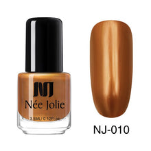 Load image into Gallery viewer, NEE JOLIE Summer Glitter Nail Polish 3.5ML Ordinary Nail Lacquer Mirror Effect Fast Dry Polish Varnish for Nail Art Decorations
