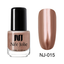 Load image into Gallery viewer, NEE JOLIE Summer Glitter Nail Polish 3.5ML Ordinary Nail Lacquer Mirror Effect Fast Dry Polish Varnish for Nail Art Decorations
