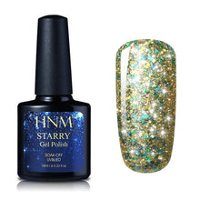 Load image into Gallery viewer, HNM 10ML Starry Bling Nail Polish Varnish Semi Permanent Lacquer Gelpolish 30 Colors Starry Bling Stamping DIY Nail Art
