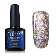 Load image into Gallery viewer, HNM 10ML Starry Bling Nail Polish Varnish Semi Permanent Lacquer Gelpolish 30 Colors Starry Bling Stamping DIY Nail Art
