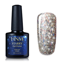 Load image into Gallery viewer, HNM 10ML Starry Bling Nail Polish Varnish Semi Permanent Lacquer Gelpolish 30 Colors Starry Bling Stamping DIY Nail Art
