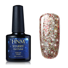 Load image into Gallery viewer, HNM 10ML Starry Bling Nail Polish Varnish Semi Permanent Lacquer Gelpolish 30 Colors Starry Bling Stamping DIY Nail Art
