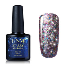 Load image into Gallery viewer, HNM 10ML Starry Bling Nail Polish Varnish Semi Permanent Lacquer Gelpolish 30 Colors Starry Bling Stamping DIY Nail Art
