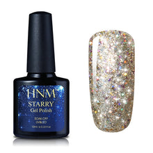 Load image into Gallery viewer, HNM 10ML Starry Bling Nail Polish Varnish Semi Permanent Lacquer Gelpolish 30 Colors Starry Bling Stamping DIY Nail Art
