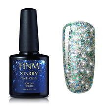 Load image into Gallery viewer, HNM 10ML Starry Bling Nail Polish Varnish Semi Permanent Lacquer Gelpolish 30 Colors Starry Bling Stamping DIY Nail Art
